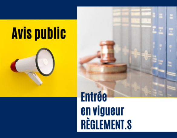 Entrée en vigueur de règlements d'urbanisme